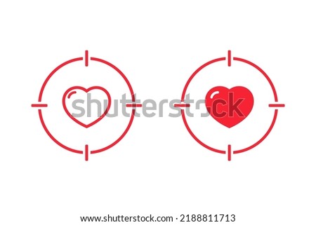 Love target icon. Illustration vector