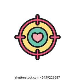 Vektorillustration des Love Target-Symbols