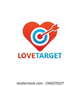 Diseño de la plantilla de logotipo de destino de amor