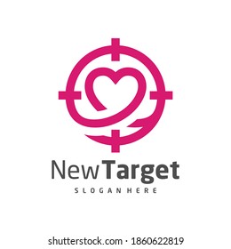 
Love Target logo vector template, Creative Target logo design concepts, Icon symbol, illustration