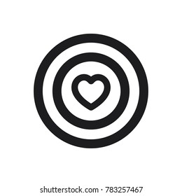 love target vector illustration, love target icon 