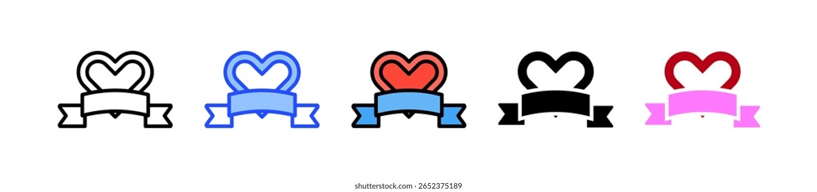 Love Tattoo Design Icon Collection With Multiple Styles