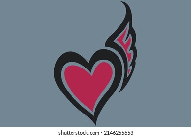 Imagen vectorial de diseño de tatuajes de amor