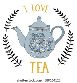 Love Tea Stock Vector (Royalty Free) 589164128 | Shutterstock