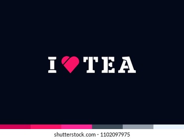 i love tea decorative letter
