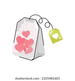 Icono de contorno vectorial del doodle de la etiqueta Love. archivo EPS 10