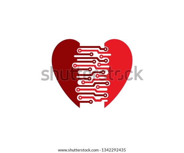 Love tech Logo\
Template, Icon, Symbol -\
Vector