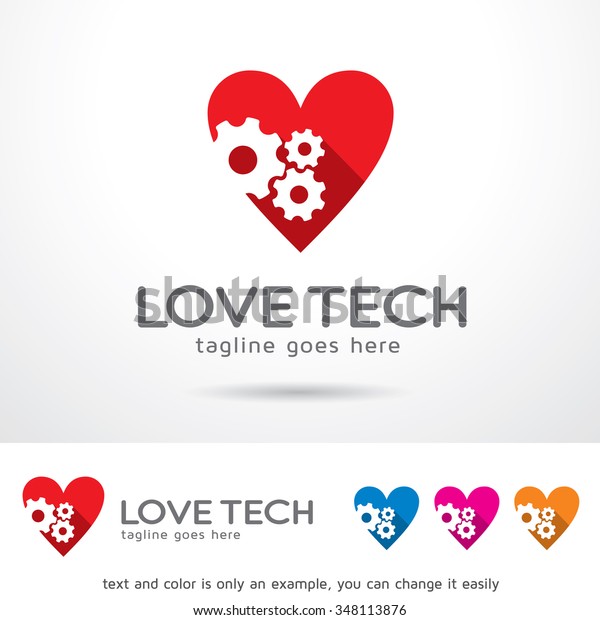 Love Technology\
Logo Template Design\
Vector