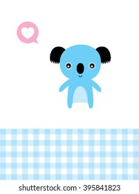 love teddy bear card vector