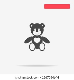 Love teddy bear icon. Vector concept illustration for design.
