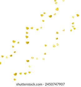 Love Template. Greeting Design For Girl. Fashion Frame. Gold Retro Illustration. Luxury Concept For Mom. Yellow Modern Banner. Golden Love Template.