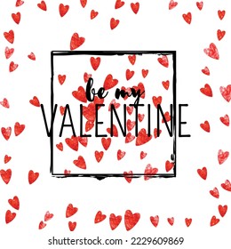 Love Template. Handdrawn Design For Woman. Wedding Frame. Rose Happy Backdrop. Greeting Decoration For Mother. Pink Grunge Voucher. Red Love Template.