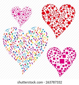 love template. Perfect for valentines day, birthday, save the date invitation. Could use as seamless pattern