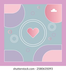 Love template vector art illustration