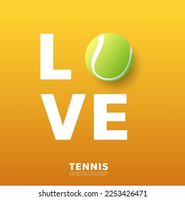 Love with tennis ball , illustrations for use in online sporting events , Illustration Vector EPS 10