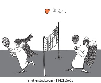 love tennis heart 