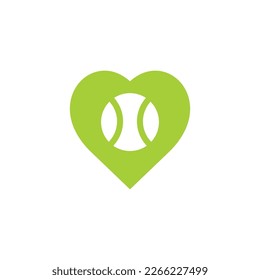 Love Tennis Logo Icon. Tennis Club Logo Design