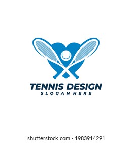 Love Tennis Logo, Vektorvorlage, Creative Tennis Logo Design Konzepte