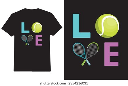 Love tennis lover t-shirt design