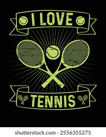 I love tennis,  i t shirts applique, fashion slogan, badge, label clothing, jeans, and casual wear. 
