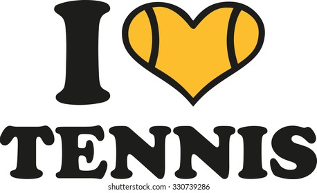 I love tennis with tennis-heart