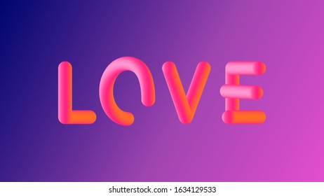 LOVE test fluid background with copy space for text/design, fluid background, vector.
