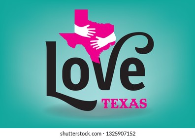 Love Texas logo design concept, Vector EPS 10.