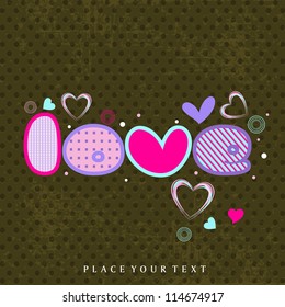Love text background. EPS 10.