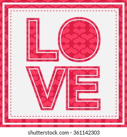 LOVE text with background heart shape . Wallpaper background
