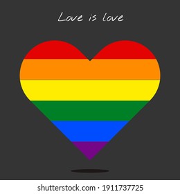 gay pride logo love heart
