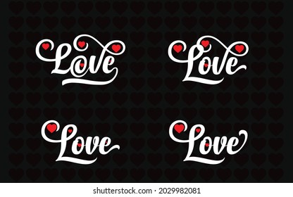 Its love text design. Its can be used on any design