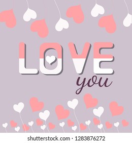 Love text heart abstract background graphic style color grunge burst vector valentines day idea design