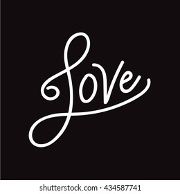 LOVE text icon Illustration design