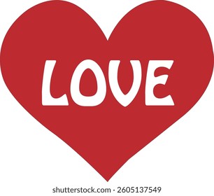 Love text into love shape