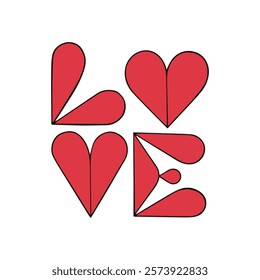 LOVE  text, love Lettering vector illustration