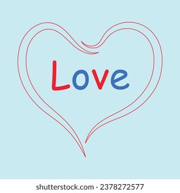 Texto de amor con forma de corazón