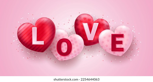 Lieblings-Text auf Herz-Template für, Hintergrund, Verkauf, Banner, Poster, Cover-Design, Social-Media-Feed, Geschichten. Glückliches Valentinstag Grußkonzept