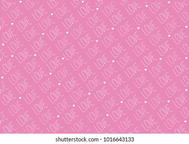 Love text pattern. 