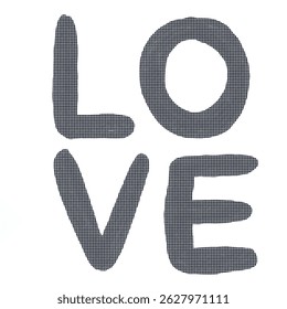 love text. patterned love text