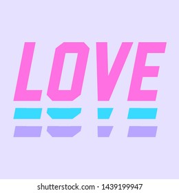 LOVE TEXT SLOGAN PRINT VECTOR