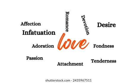 explique acerca de la plantilla de diseño vectorial de texto de amor para redes sociales. infografía de negocios y redes sociales, decoración moderna, diseño de plantilla de ilustración de arte.