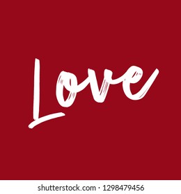 love text, vector illustration
