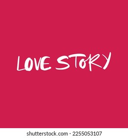 Love text vector lettering illustration