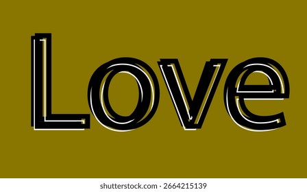 love text written in lowercase letters.Vector lettering design.