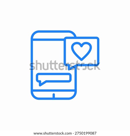 love texting icon sign vector