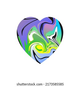 
color de fluido de textura de amor, diseño de iconos