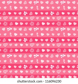 Love texture - seamless pattern with hearts