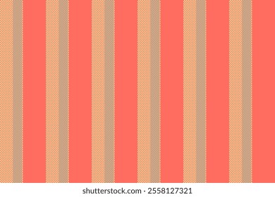 Love texture stripe seamless, apartment textile vertical background. Coat fabric vector lines pattern in red and yellow colors palette.