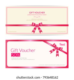 Love theme gift certificate, voucher, gift card or cash coupon template in vector format