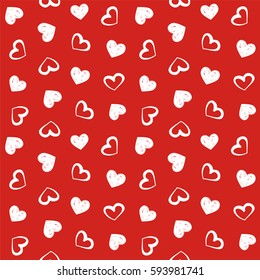 Love theme hearts valentine's day seamless pattern wallpaper background illustration vector